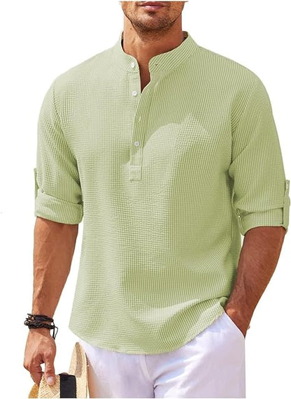 Men's Casual Cotton Shirt Relaxed Fit Lightweight