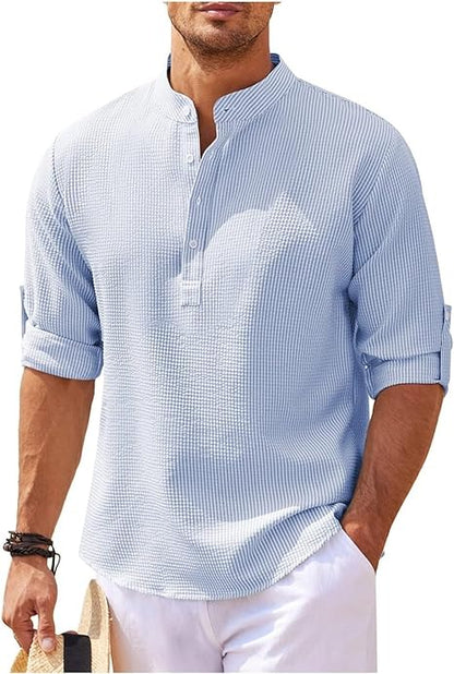 Men's Casual Cotton Shirt Relaxed Fit Lightweight