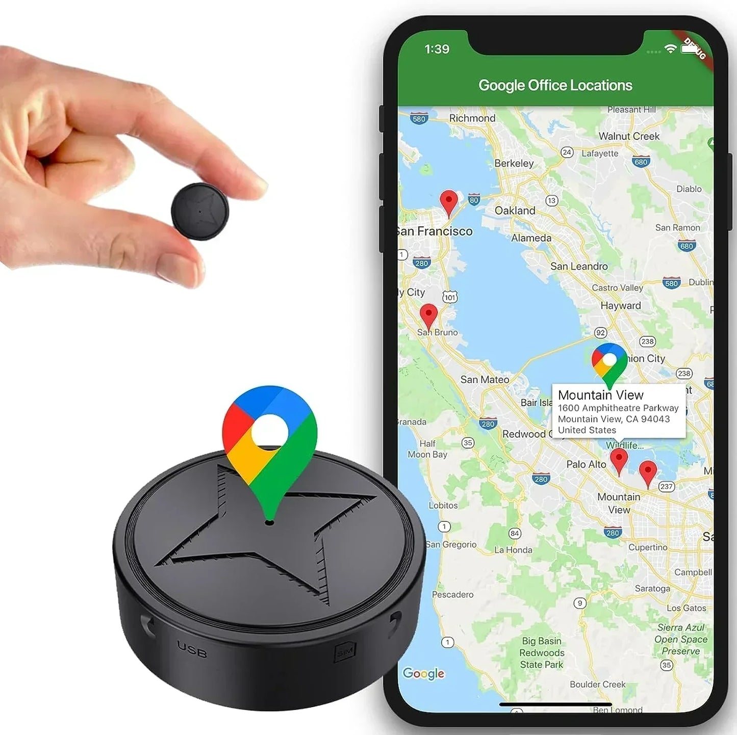 Magnetic GPS Tracker Small - VibreMode