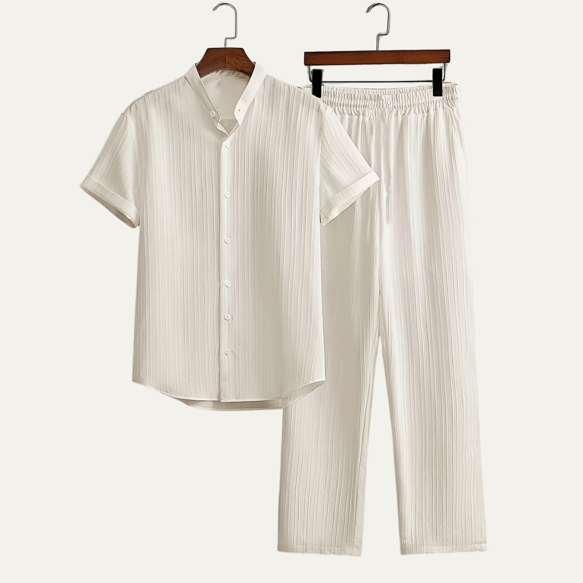 Men's Short Sleeve Shirt And Pants Set Casual Summer