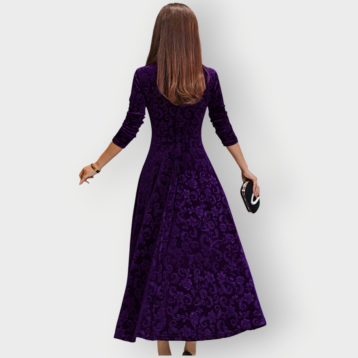 Luxurious Soft Midi Velvet Dress