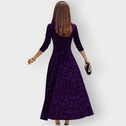 Luxurious Soft Midi Velvet Dress