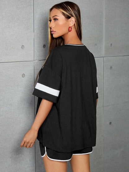 Women's Oversized Casual Baseball Shirt