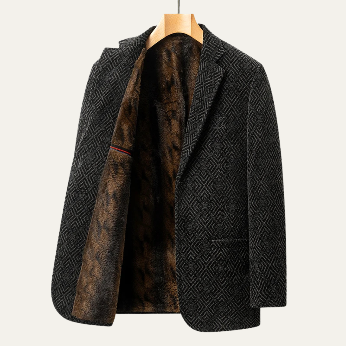 Men's Thick Fleece Lined Blazer Jacket
