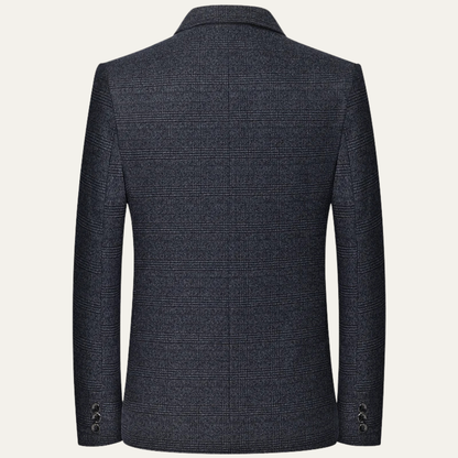 Men's Plaid Blazer Jacket Vintage Checkered Wool