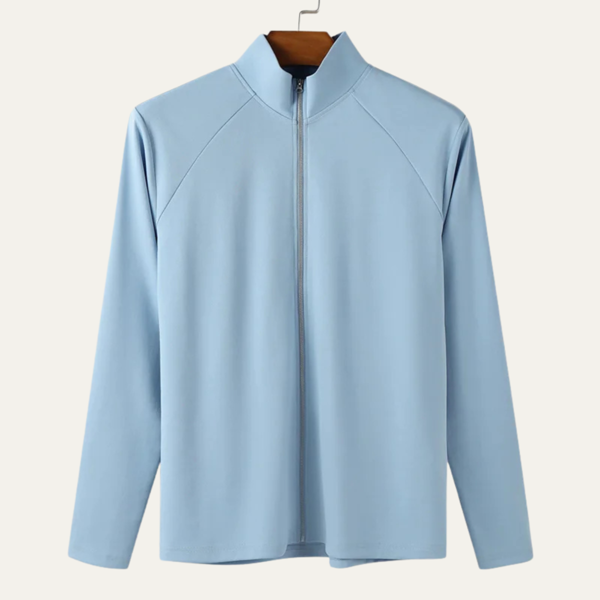 Men's Slim Fit Turtleneck Zip Up Shirt