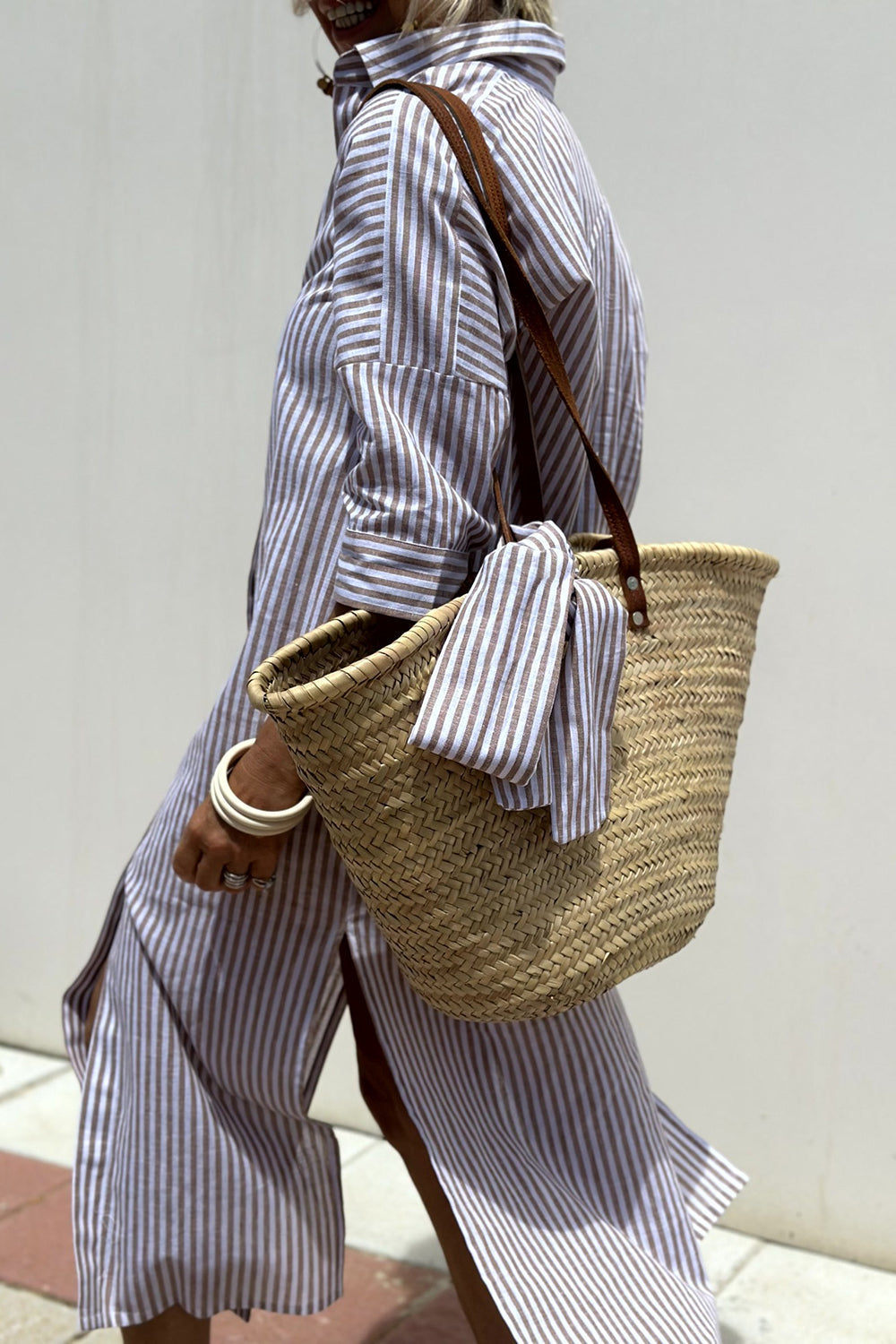 Casual Vertical Stripe Sundress