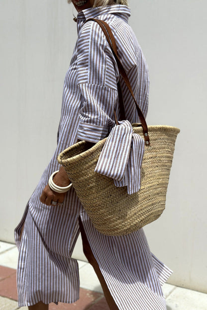Casual Vertical Stripe Sundress