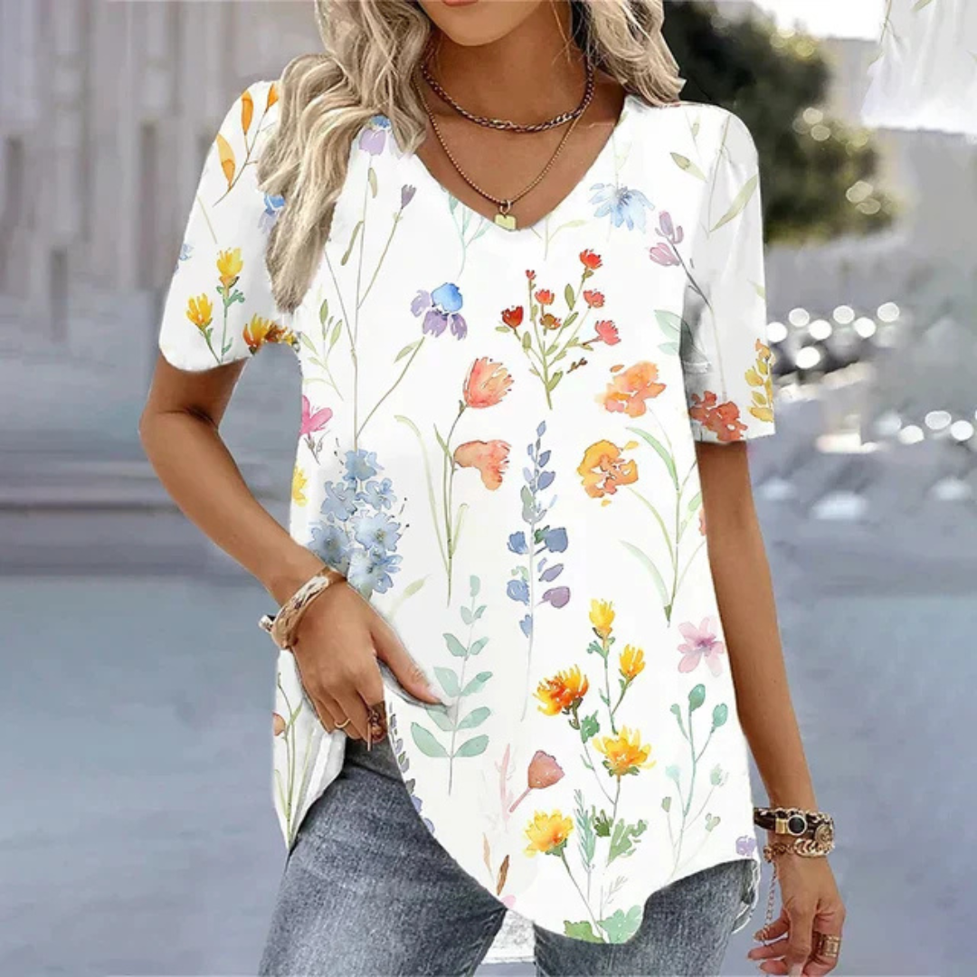 Women's Floral Print T-Shirt - VibreMode