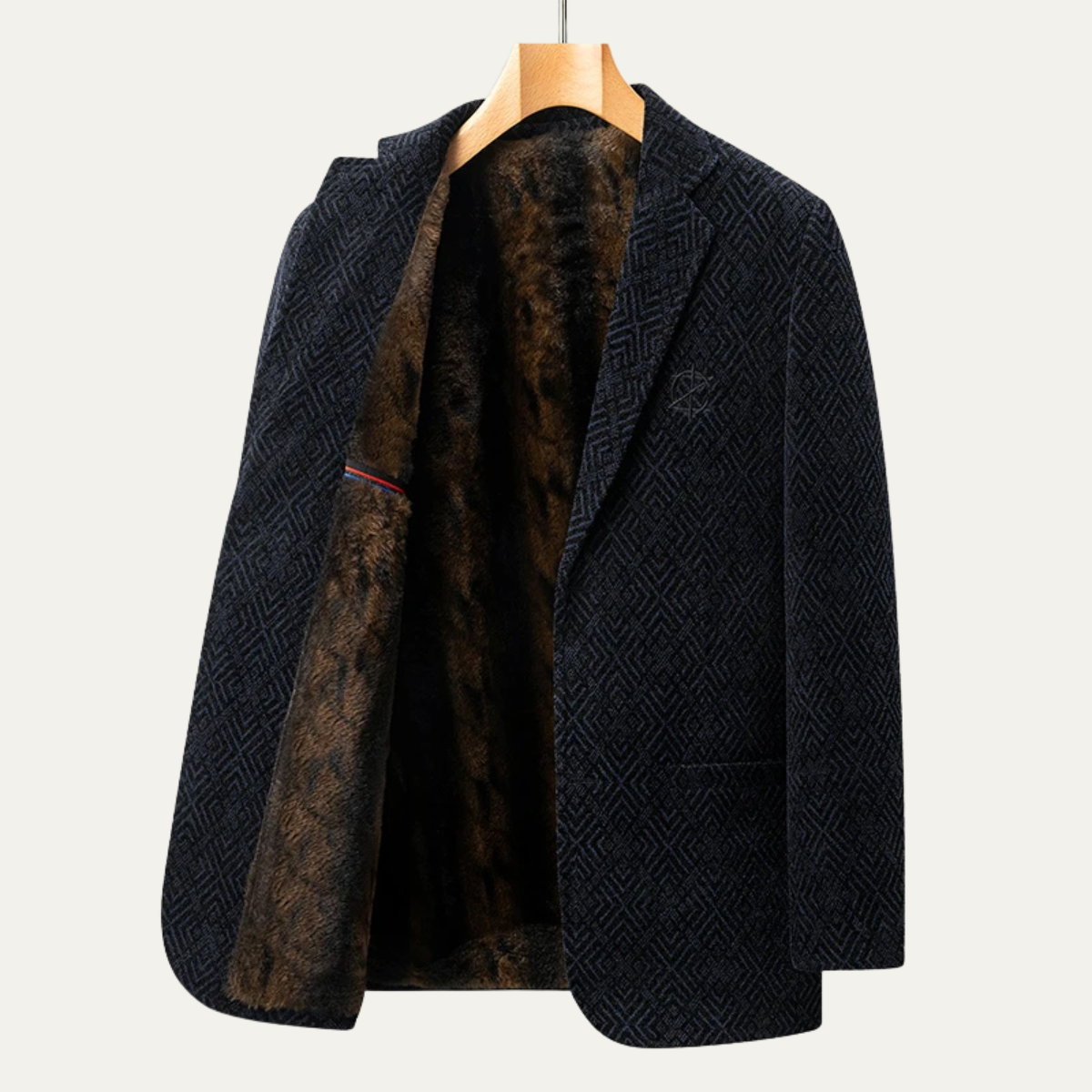 Men's Thick Fleece Lined Blazer Jacket