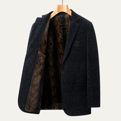 Men's Thick Fleece Lined Blazer Jacket