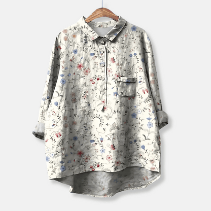 Women's Loose Fit Long Sleeve Blouse