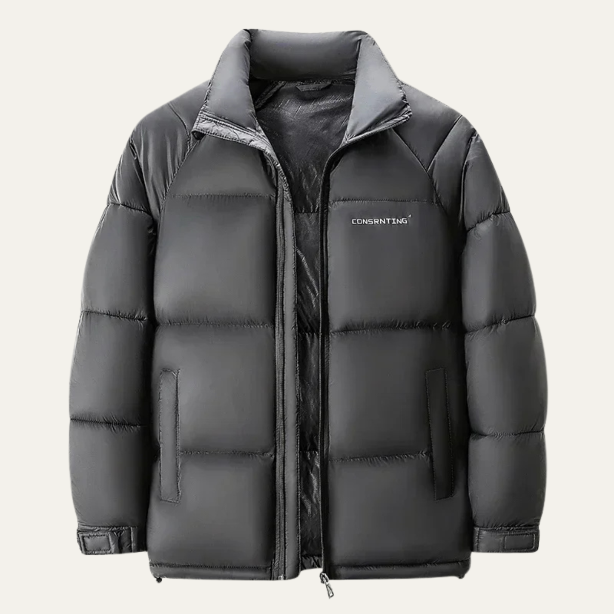 Men's Black Lightweight Puffer Jacket - VibreMode