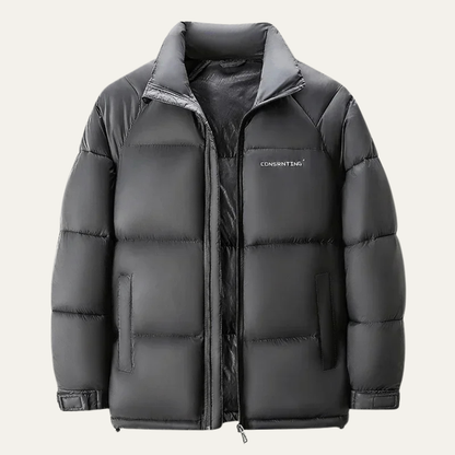Men's Black Lightweight Puffer Jacket - VibreMode