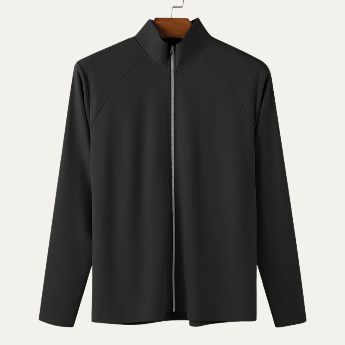 Men's Slim Fit Turtleneck Zip Up Shirt