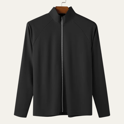 Men's Slim Fit Turtleneck Zip Up Shirt