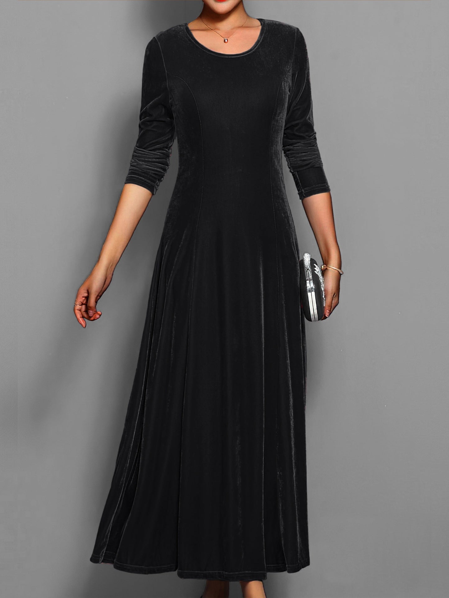 Elegant Ladies Formal V Neck Party Dress