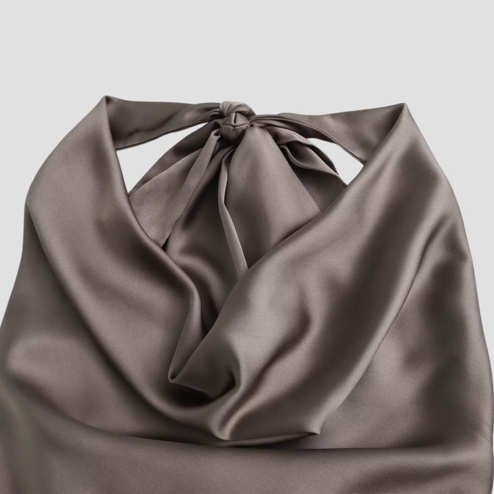 Women's Flowy Satin Halter Neck Tank Tops