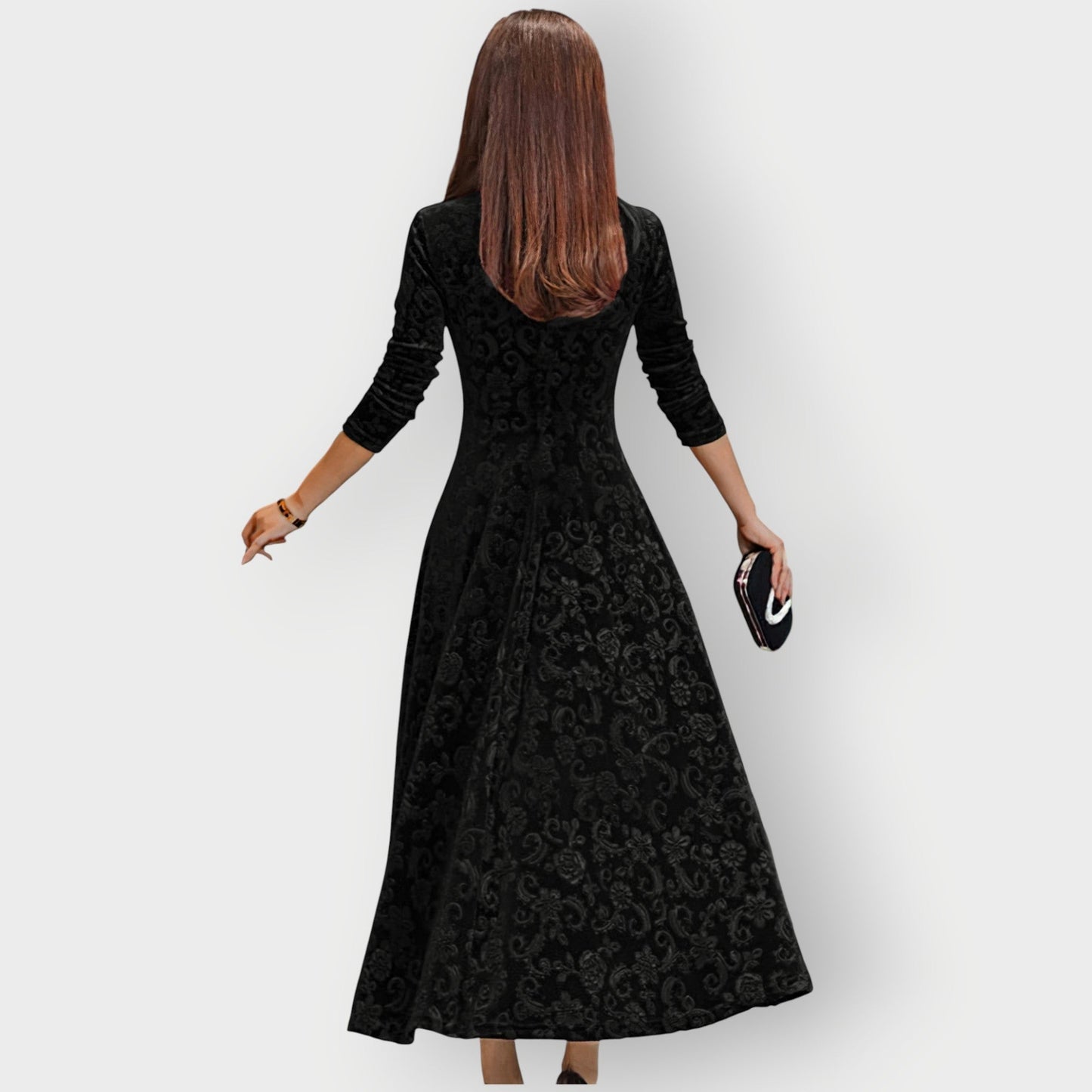 Luxurious Soft Midi Velvet Dress