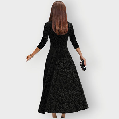 Luxurious Soft Midi Velvet Dress