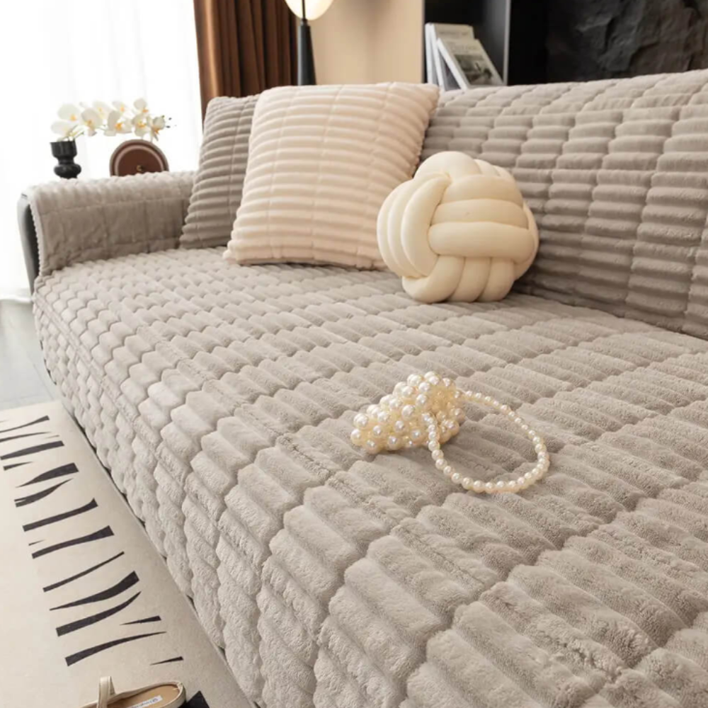 Flannel Sofa Slipcover One Piece - VibreMode