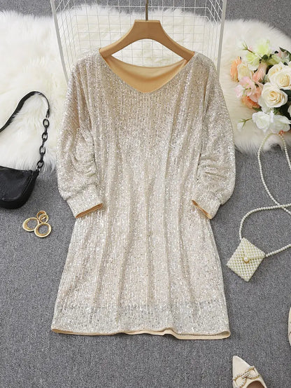 Glittery Evening Party Dress