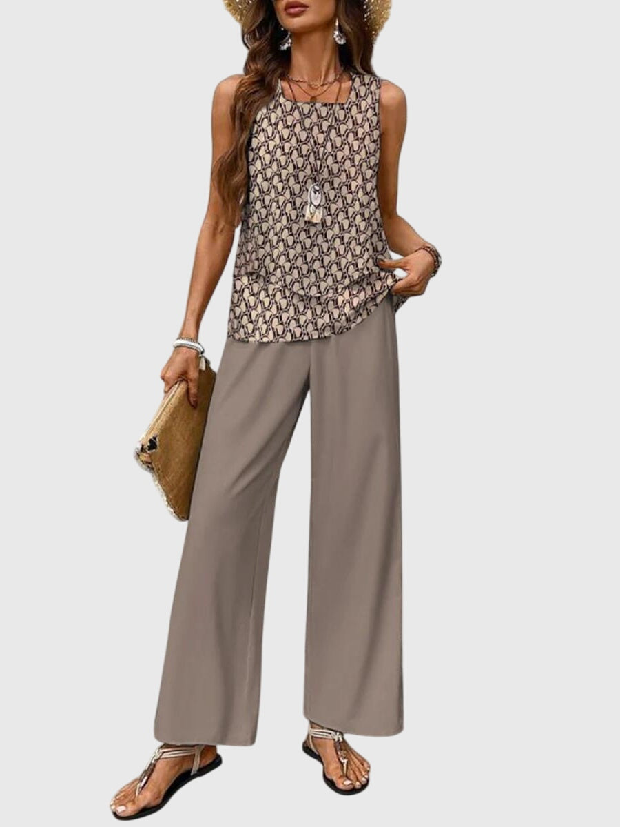 Casual Women's 2 Piece Loose Fit Pant Set