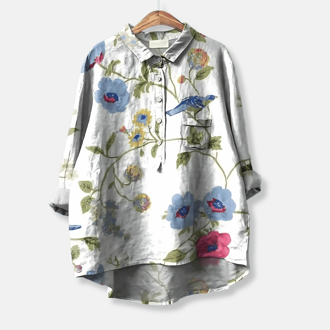 Women's Loose Fit Long Sleeve Blouse