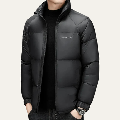 Men's Black Lightweight Puffer Jacket