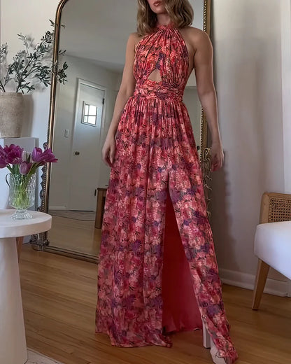 Sleeveless High Low Maxi Dress - VibreMode