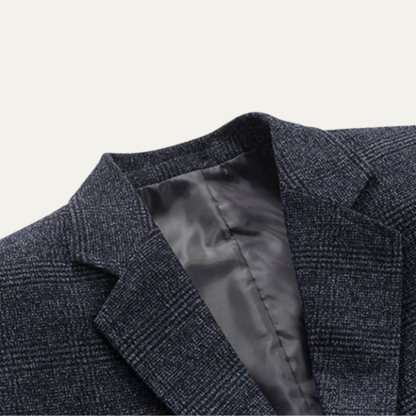 Men's Plaid Blazer Jacket Vintage Checkered Wool