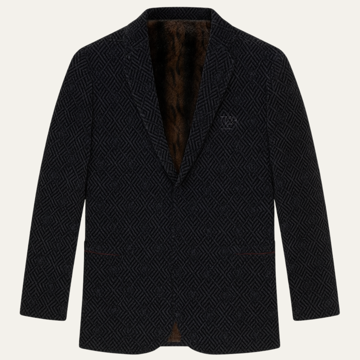 Men's Thick Fleece Lined Blazer Jacket - VibreMode