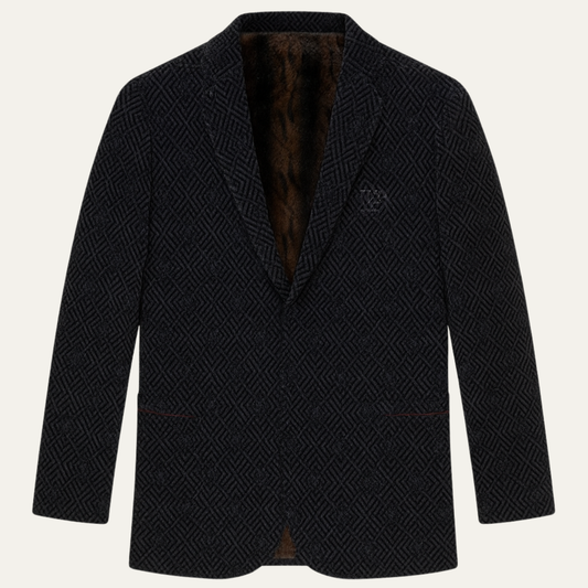 Men's Thick Fleece Lined Blazer Jacket - VibreMode