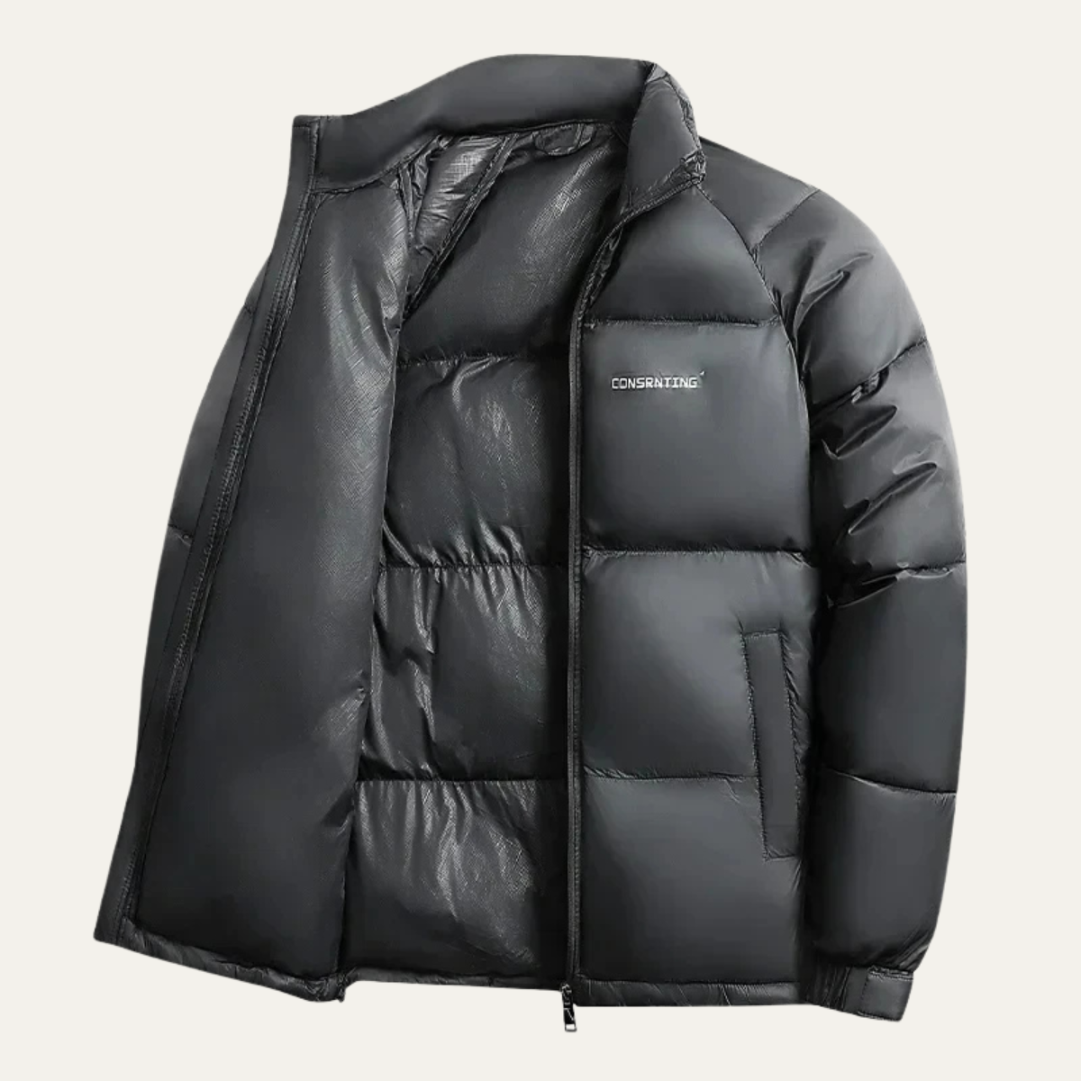 Men's Black Lightweight Puffer Jacket
