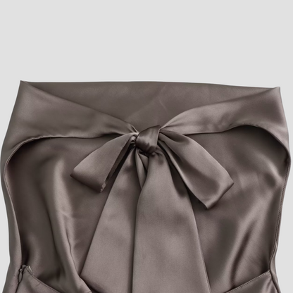 Women's Flowy Satin Halter Neck Tank Tops