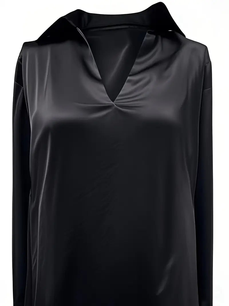 Luxury Soft V-Neck Satin Top