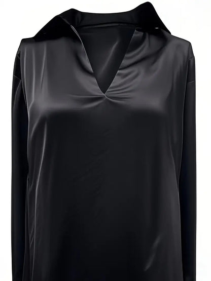 Luxury Soft V-Neck Satin Top