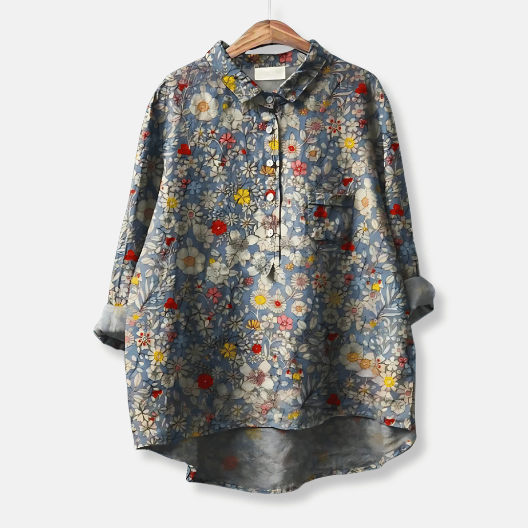 Women's Loose Fit Long Sleeve Blouse