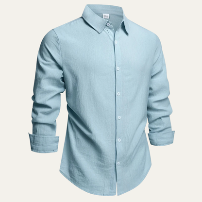 Men's Linen Cotton Casual Dress Shirt