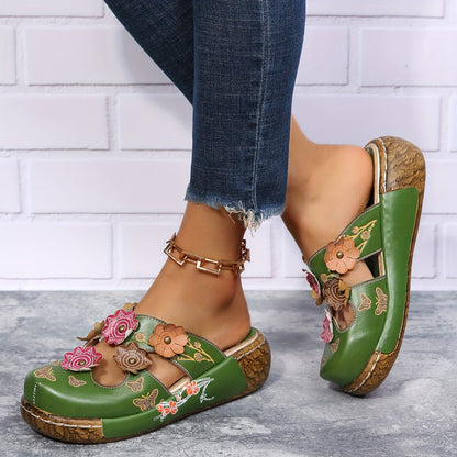 Comfortable High Heel Wedge Sandals
