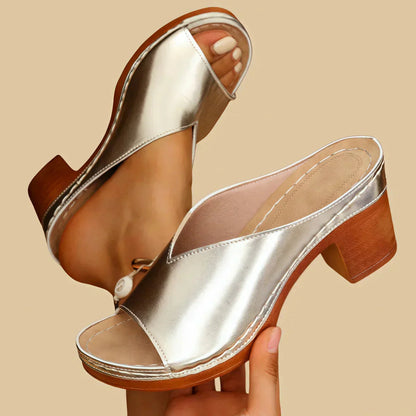 Comfortable Arch Support Sandals with High Heels - VibreMode