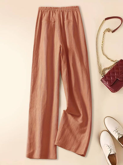 Casual Elastic Waist Joggers