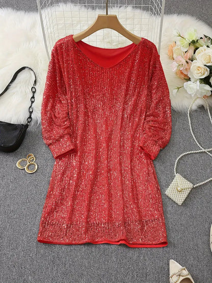 Glittery Evening Party Dress