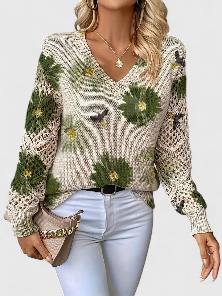 Mae | Pretty Floral Knit Sweater