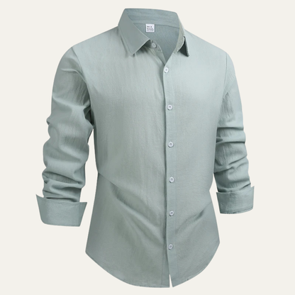Men's Linen Cotton Casual Dress Shirt
