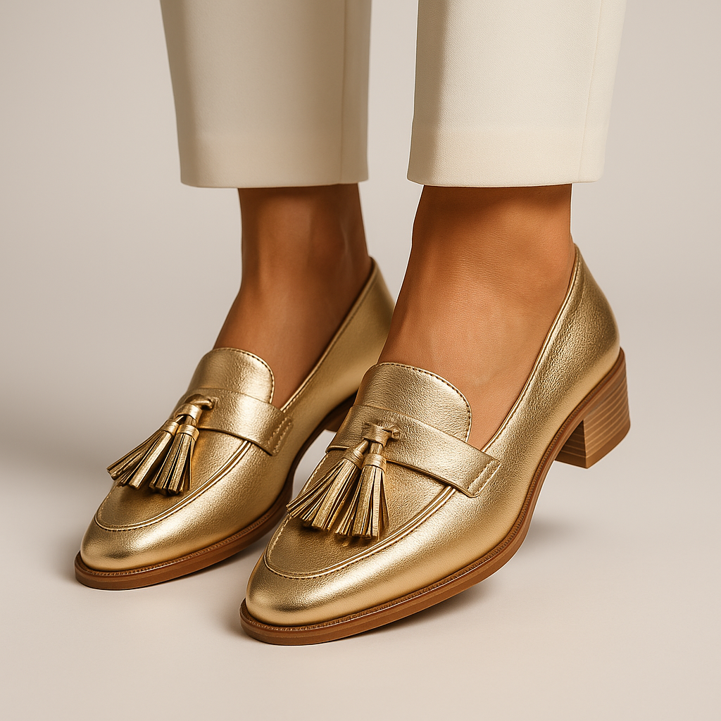Women's Heeled Tassel Loafers - VibreMode