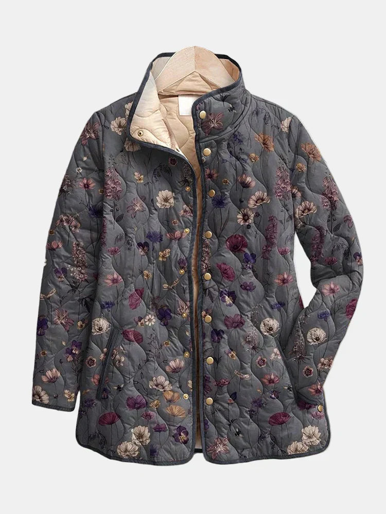 Women's Quilted Jacket Button Front - VibreMode