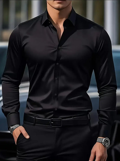 Men's Long Sleeve Button Down Dress Shirt