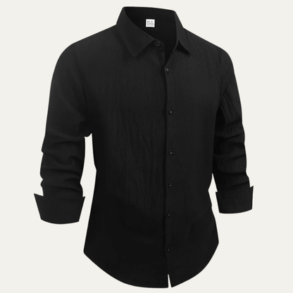 Men's Linen Cotton Casual Dress Shirt