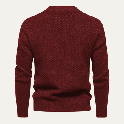 Men's Cable Knit Sweater Round Neck Winter
